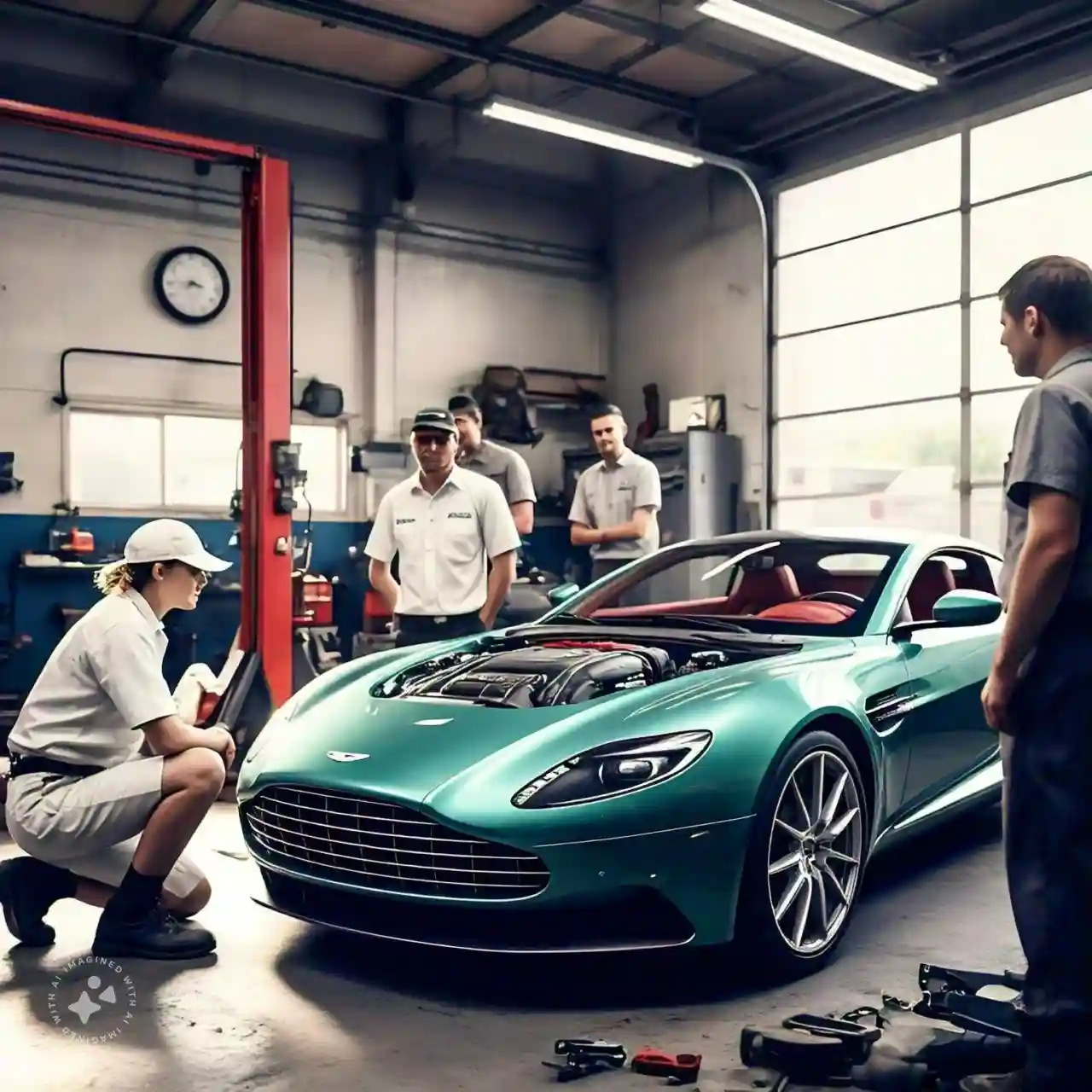 High-end Aston Martin maintenance and repair workshop in Dubai